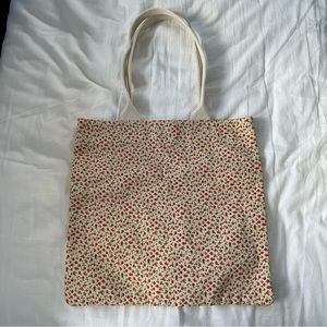 brandy melville red flower tote bag
